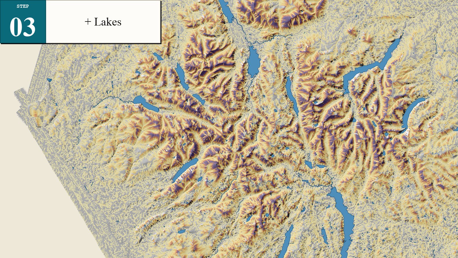 Step 3: + Lakes